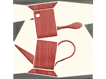 CAFFETTIERA ANIMATA - Handmade ceramic wall tiles by Giovanni De Maio - view 2